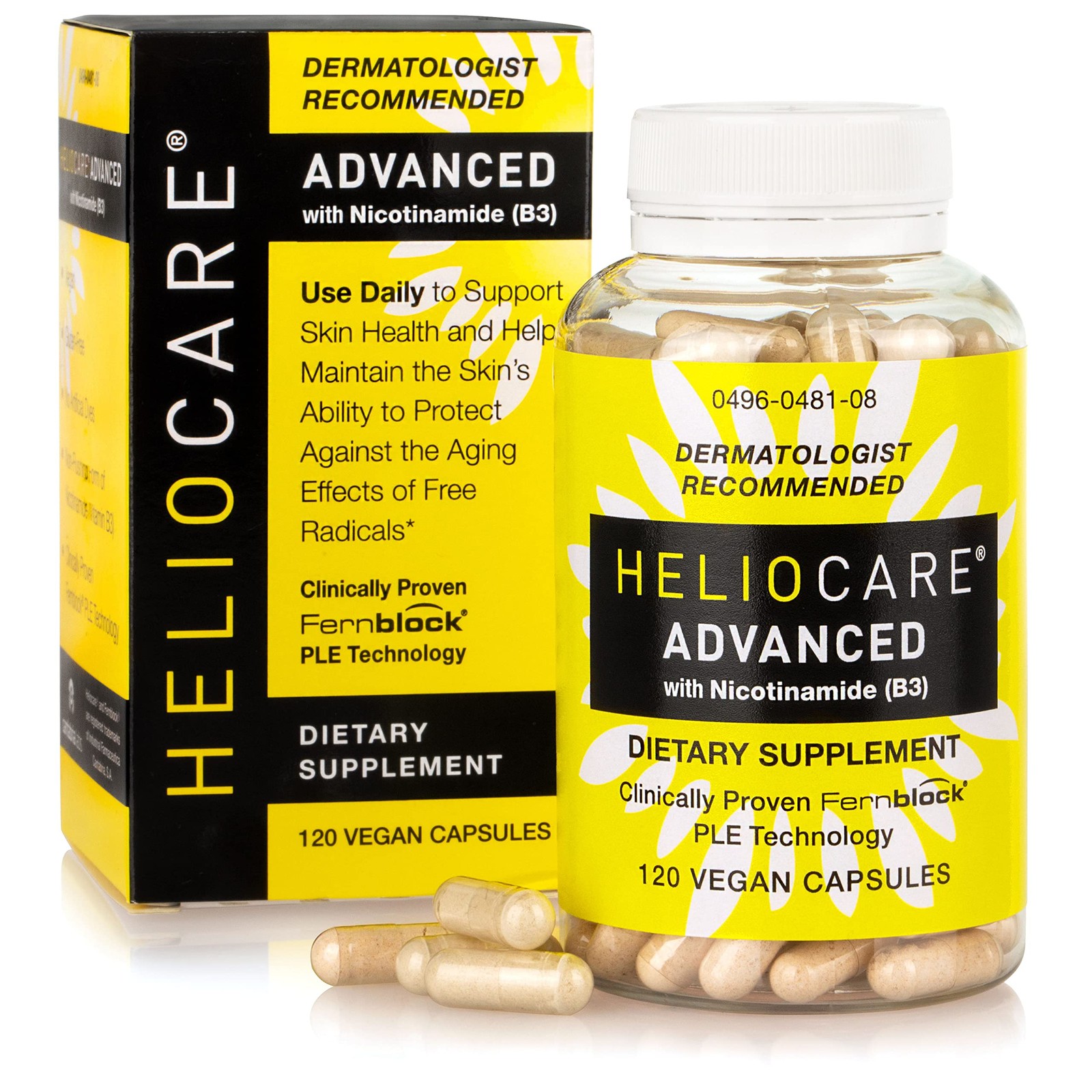 Heliocare Advanced Niacin B3 Supplement: Fernblock PLE 120 Count (Pack of 1)