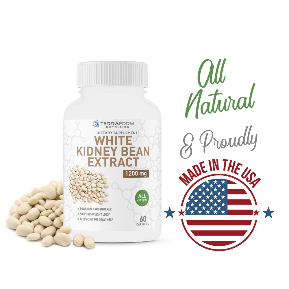 100% Pure White Kidney Bean Extract – All-Nat Carb Blocker 1200mg – Weight Loss