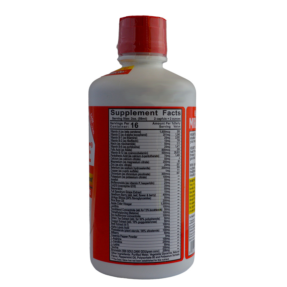Century Systems Heart Miracle 40 Heart Healthy Cardiovascular Nutrients 32 fl oz
