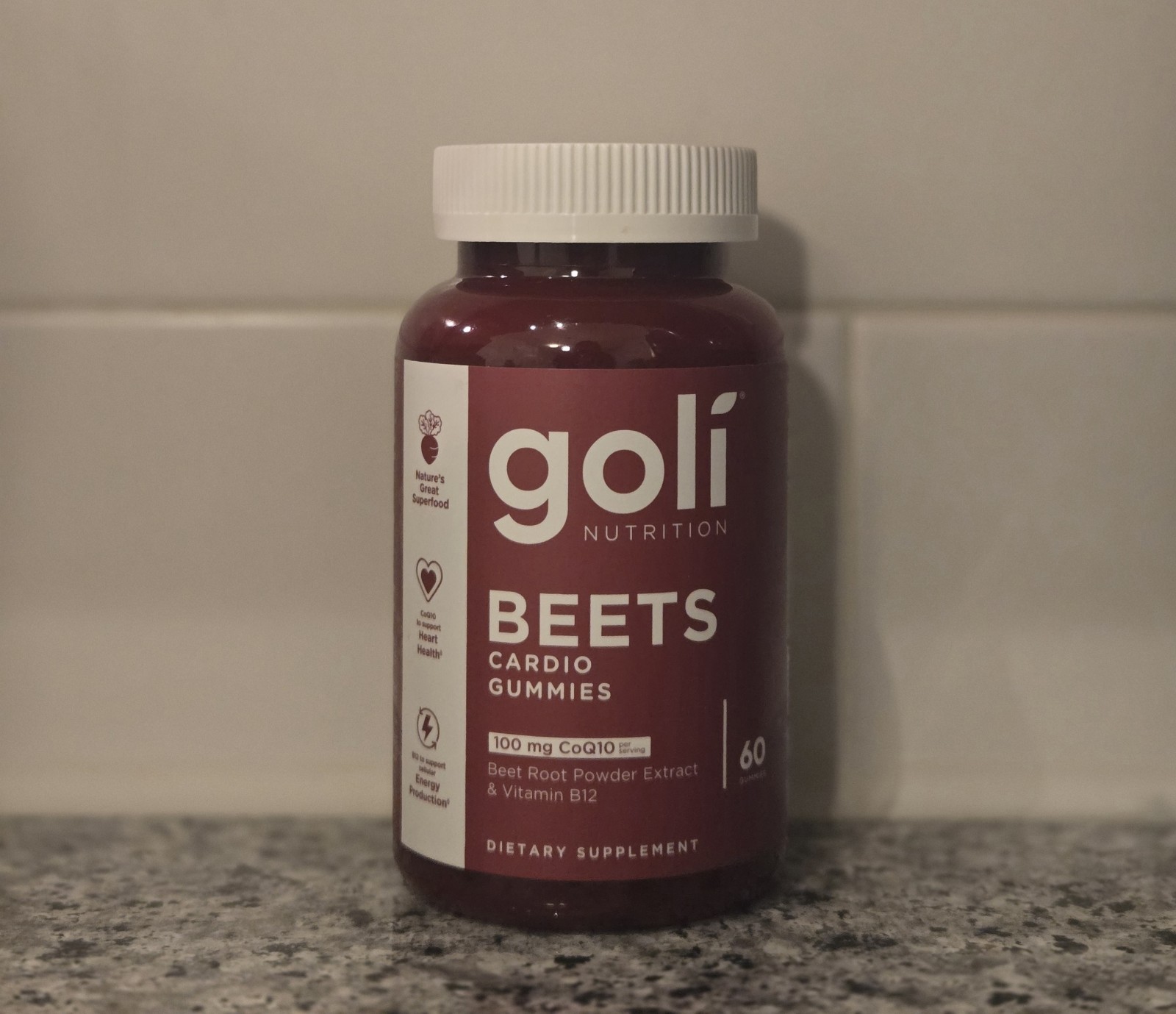 Goli Nutrition Beets Cardio Gummies with CoQ10+Vitamin B12 – 60Ct “EXP: 07/2027*