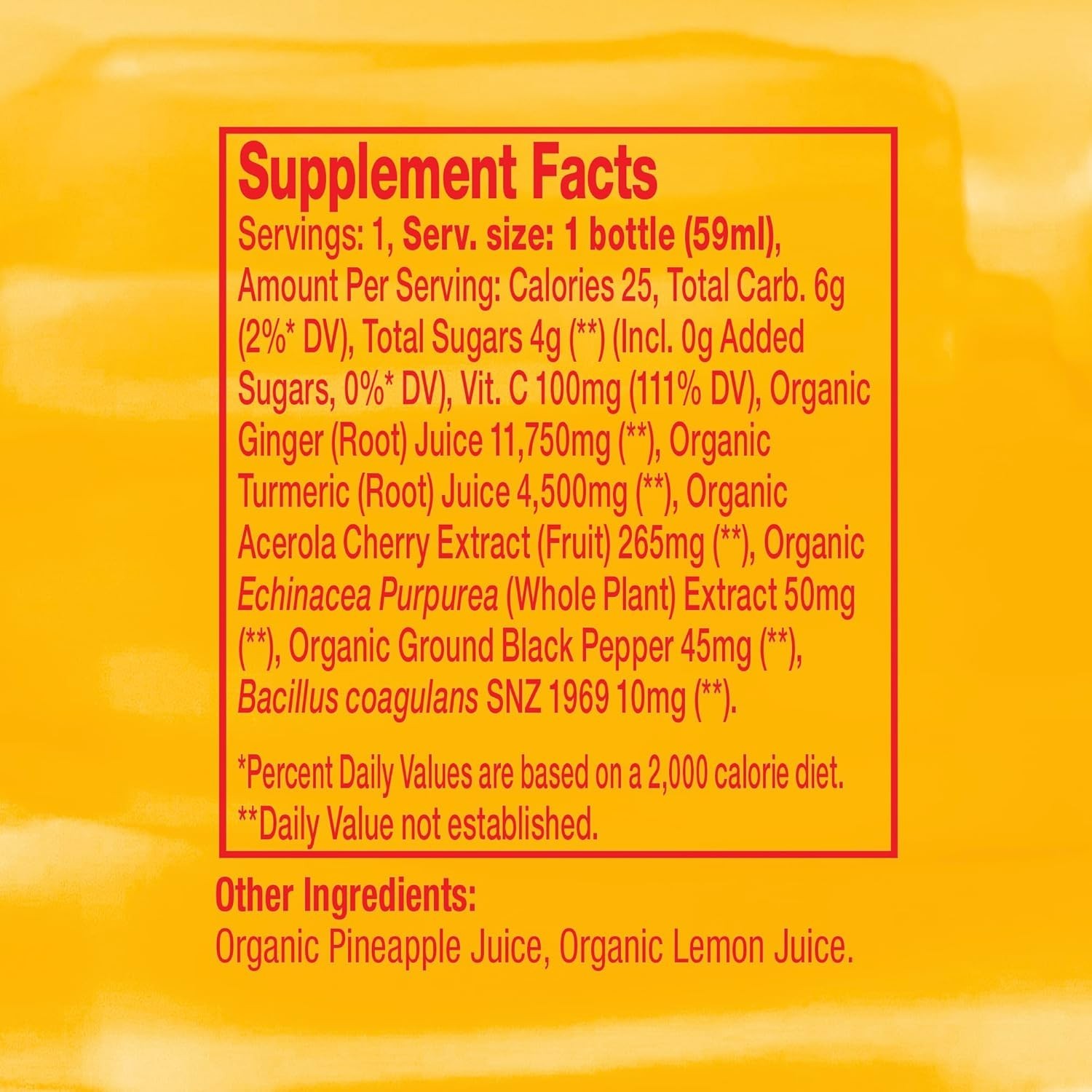 Vive Organic Immune Support Shot, Cold-Pressed Ginger, Turmeric (Pack of 12)