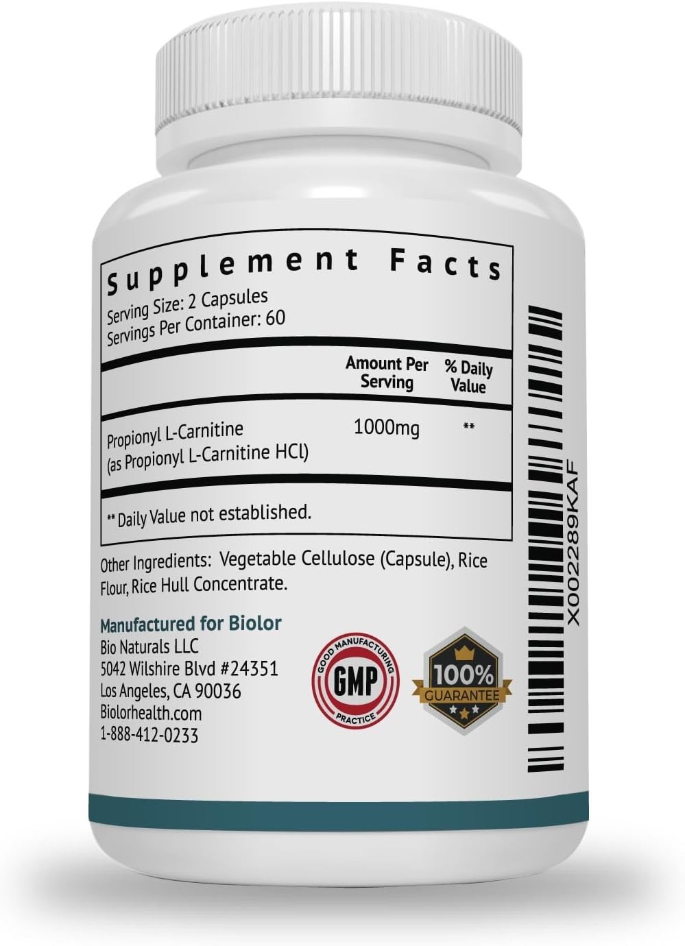 Biovy High Absorption Propionyl-L-Carnitine PLCAR No Artificial Fillers – Eff…