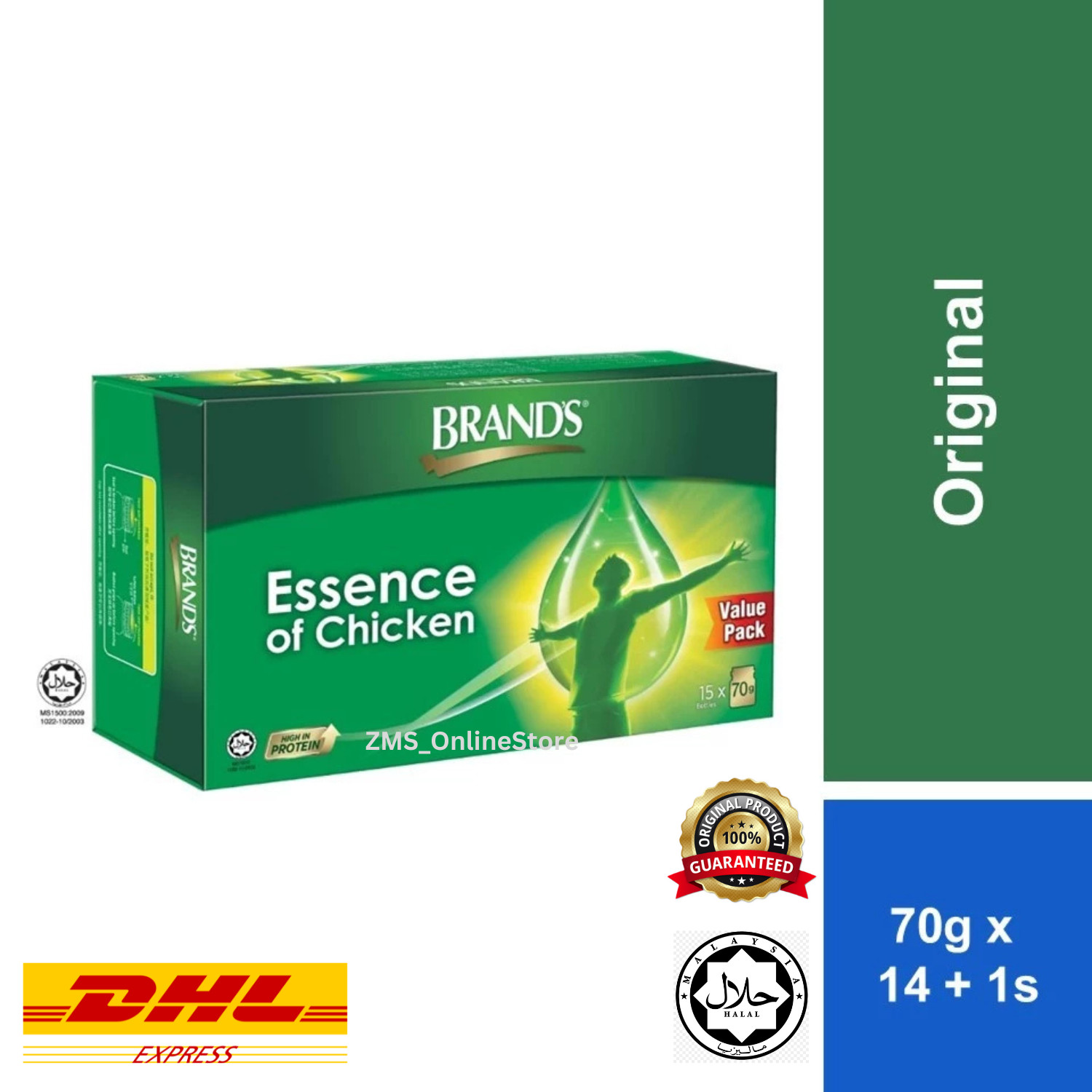 BRAND’S Essence of Chicken 15 Bottles x 70g (1 Case) – DHL EXPRESS SHIPPING