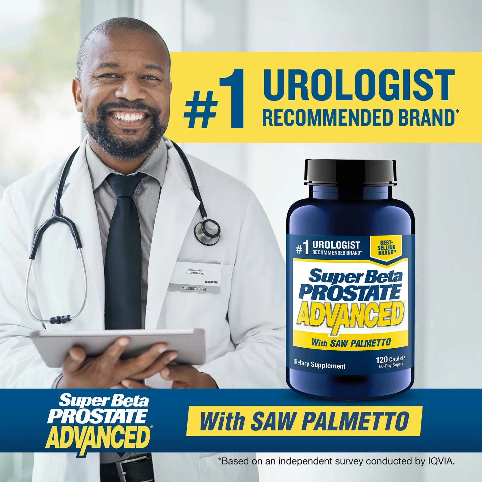 Super Beta Prostate Advanced with Saw Palmetto 120 Capsules 2 Pack Free Shipping