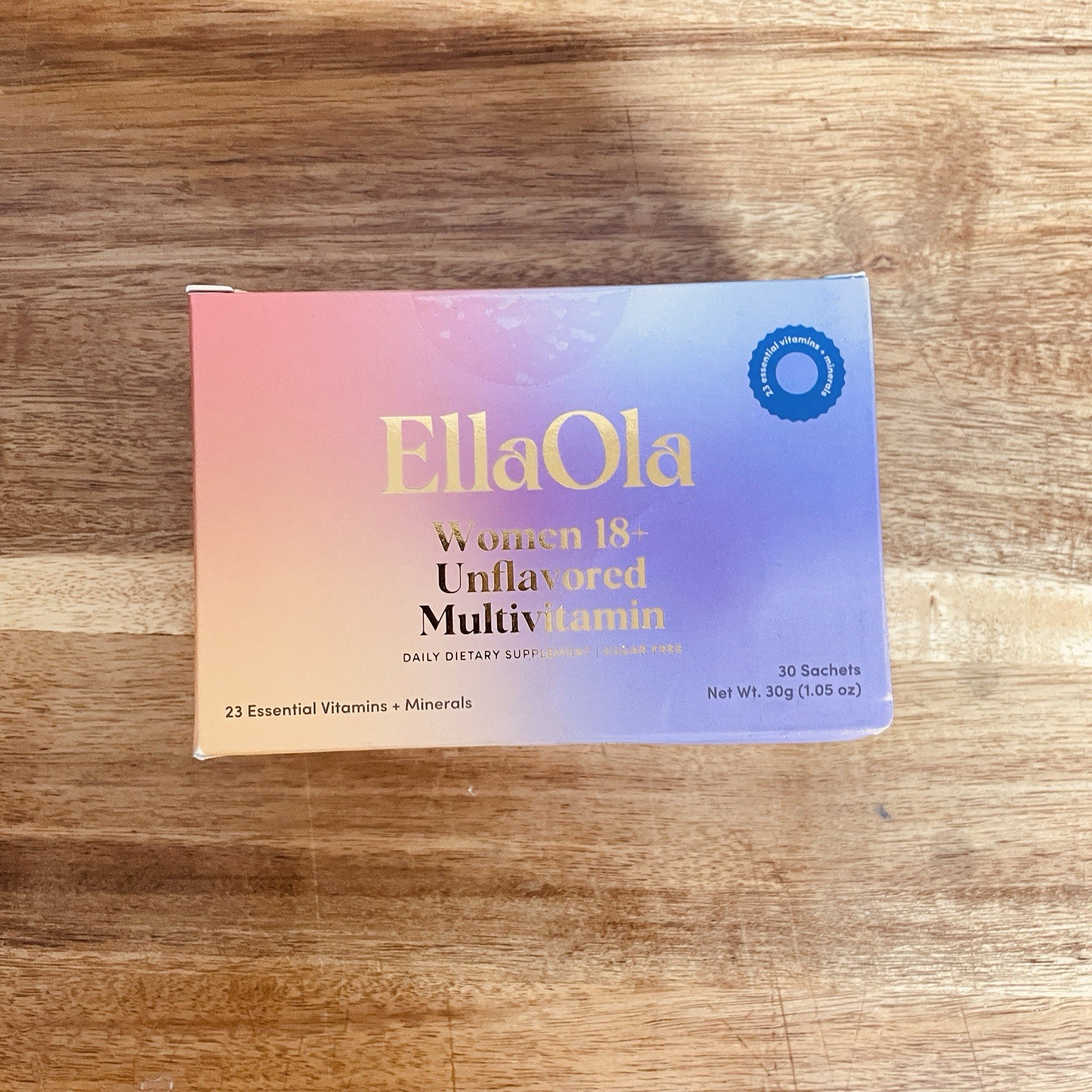 EllaOla Women 18+ Unflavored Multivitamin 30 Sachets Exp 12/2027 New Sealed