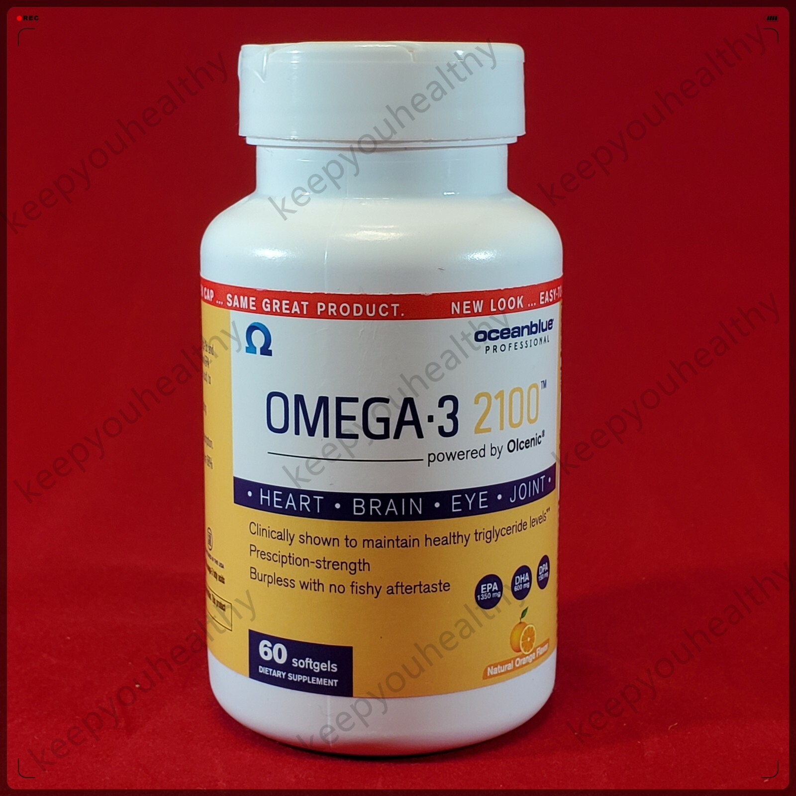 Ocean Blue High Potency OMEGA-3 2100 Fish Oil 60 Softgels EXP: 8/2024+