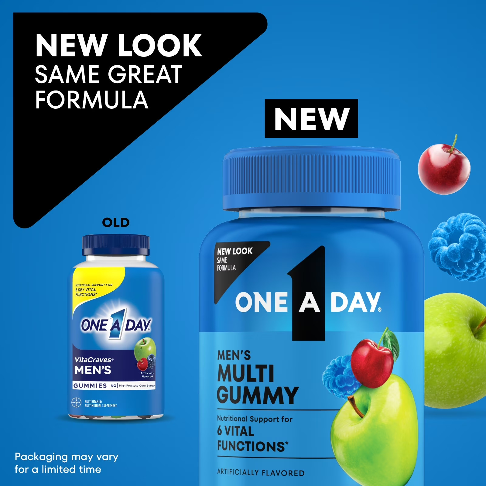 One A Day Mens Multivitamins Gummies with B Vitamins Immune Support 80 Count