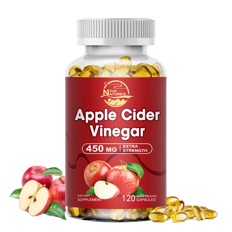 Natural ACV Apple Cider Vinegar Capsules with The Mother 1600mg – 2 x 120 Pills