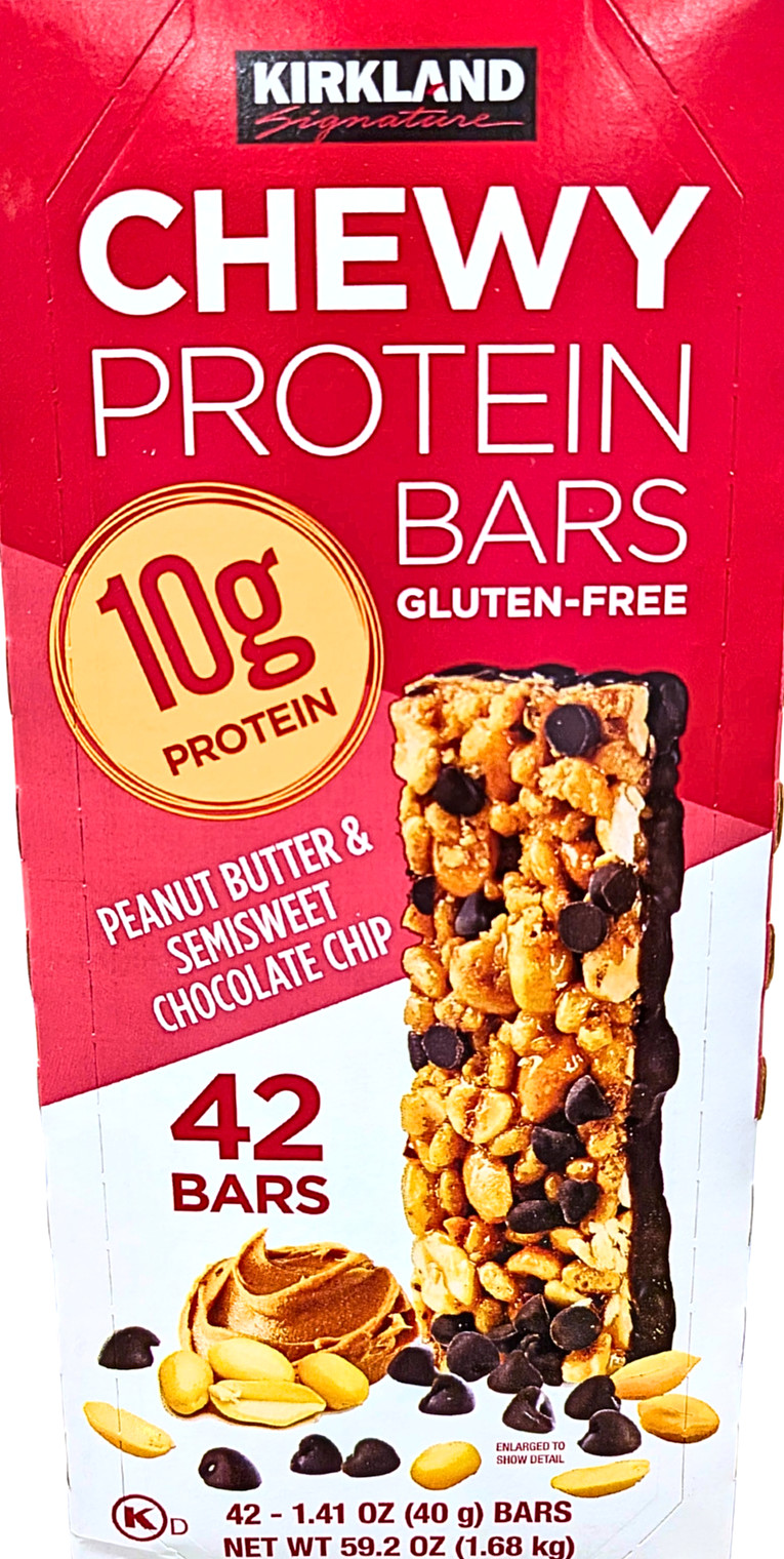 Kirkland Signature Chewy Protein Bars Peanut Butter Chocolate 42 Count EXP 03/26