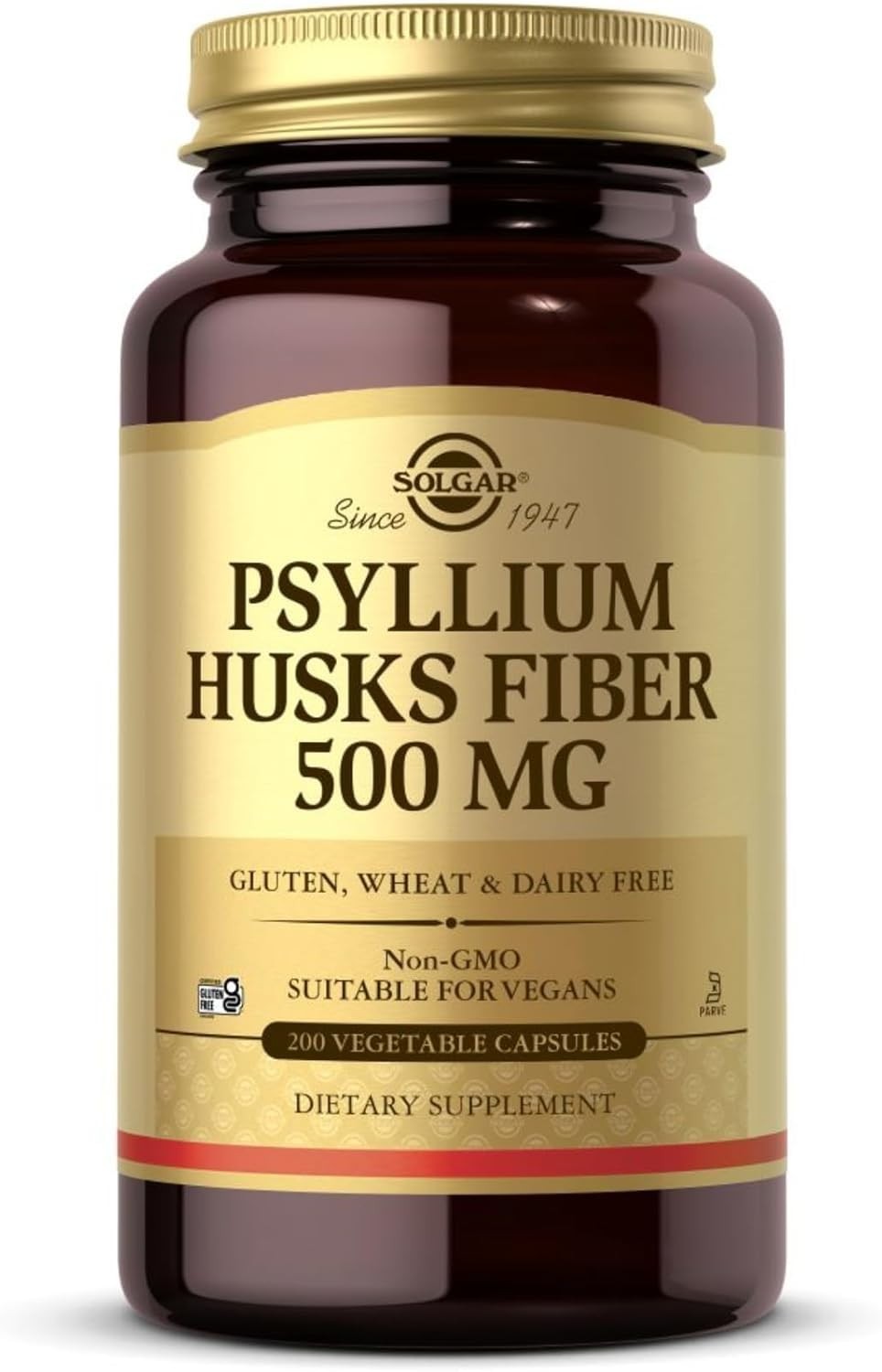 Psyllium Husks Fiber Capsules – 200 Ct for Digestive Health