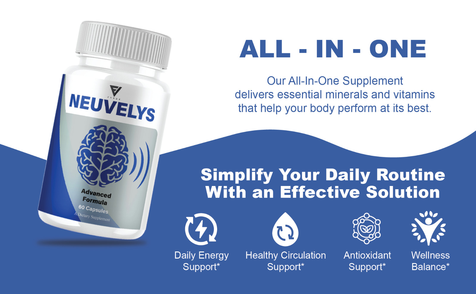 Neuvelys Brain Health Supplement, Neu Velys Support (60 Capsules)