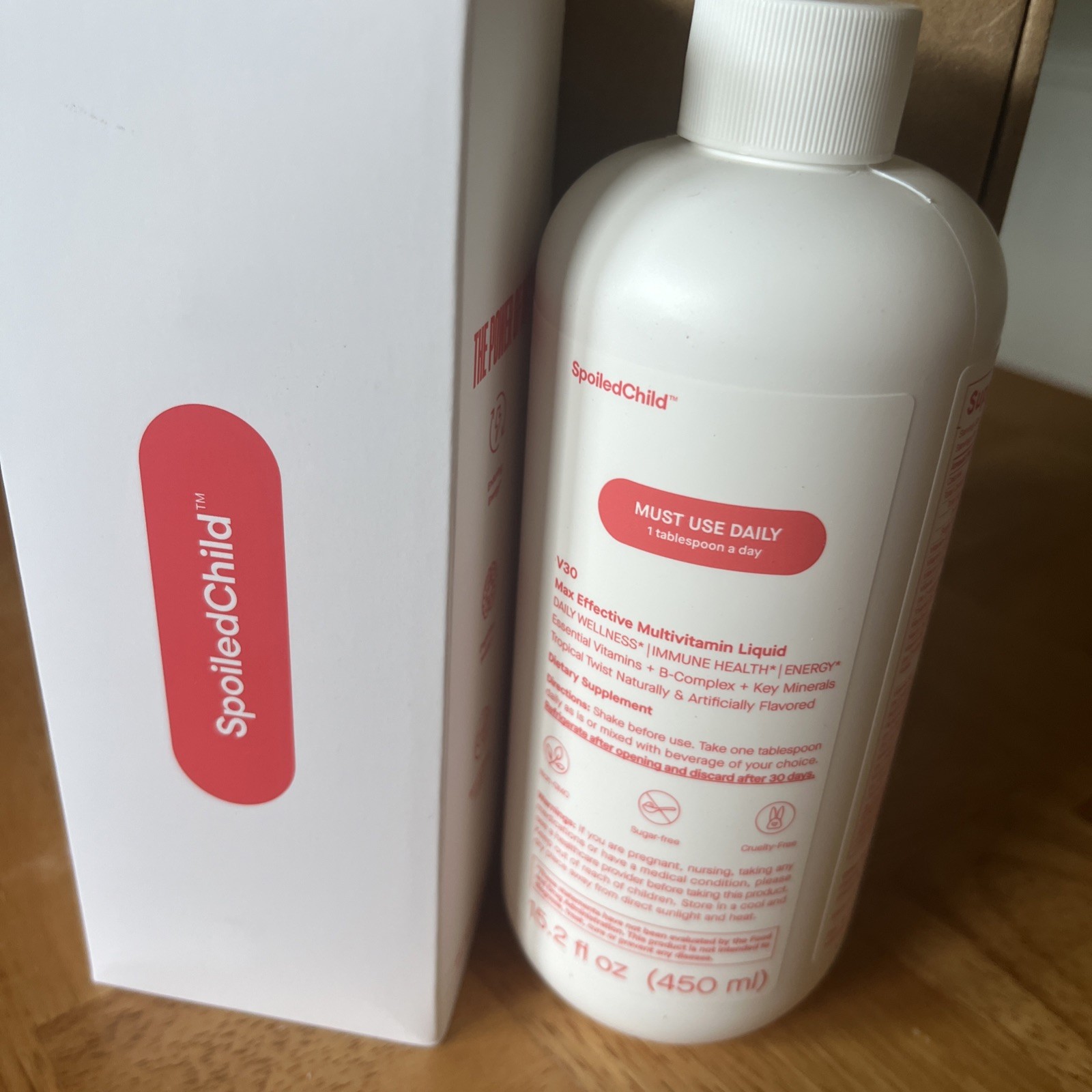 SpoiledChild V30 Liquid multivitamins 15.2 fl oz 450 ml