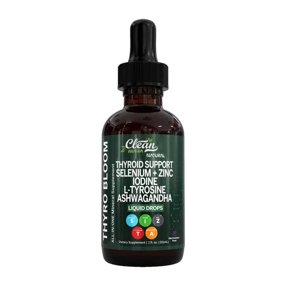 Thyroid Supports Drops Selenium Zinc Iodine L Tyrosine Ash Wagandha 2 Box