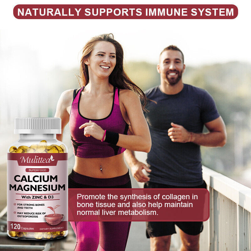 Calcium Magnesium Zinc with Vitamin D3 Strong For Bone Health Muscle Improvement