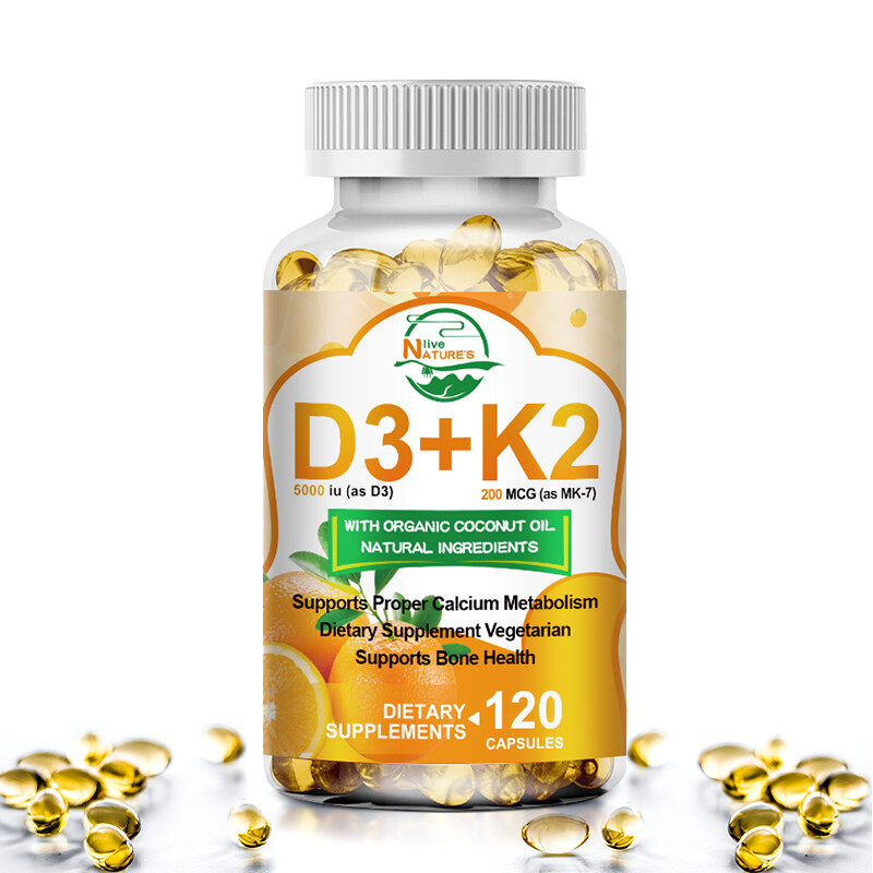 Vitamin D3 K2 Softgels Capsules with 10000 IU – Extra Strength D3 K2 Supplements