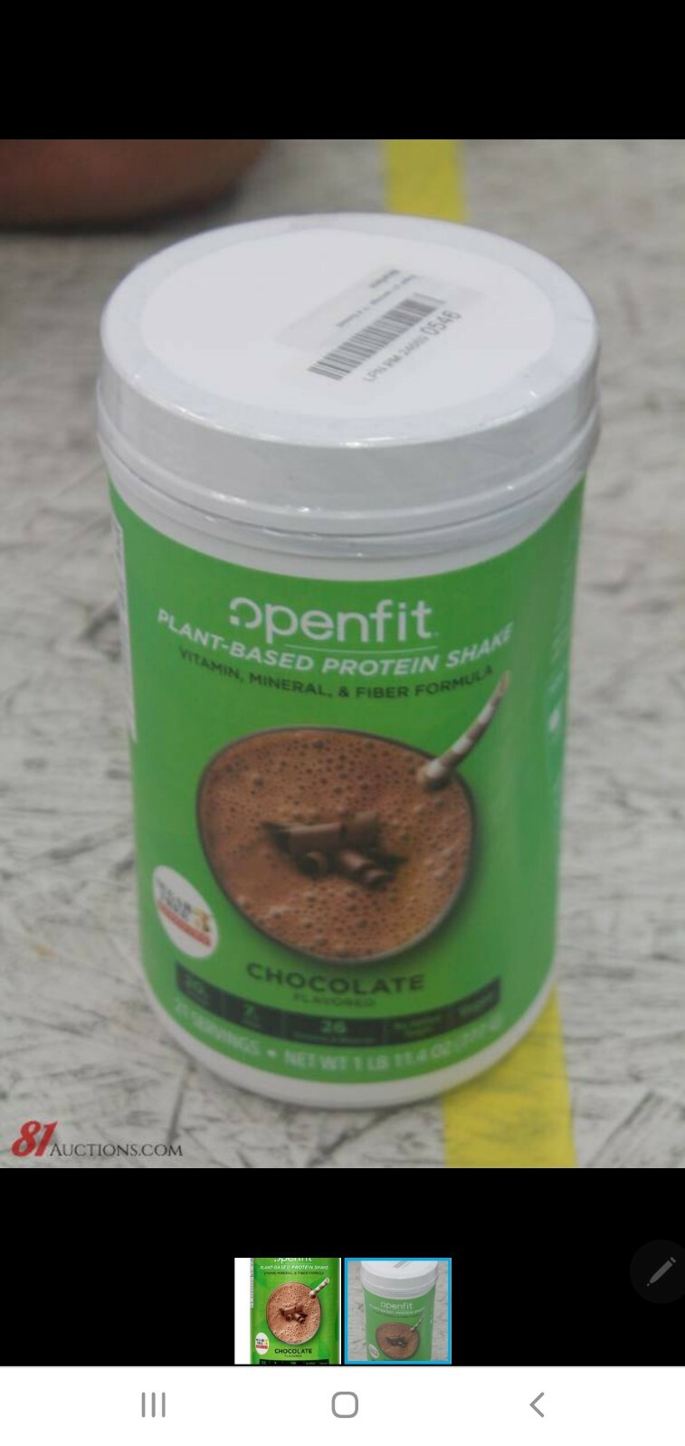 11.4 OZ. (21 SERVINGS ) OPENFIT PLANT BASED PROTEIN SHAKE DELICIOUSLY HETHY CHOC