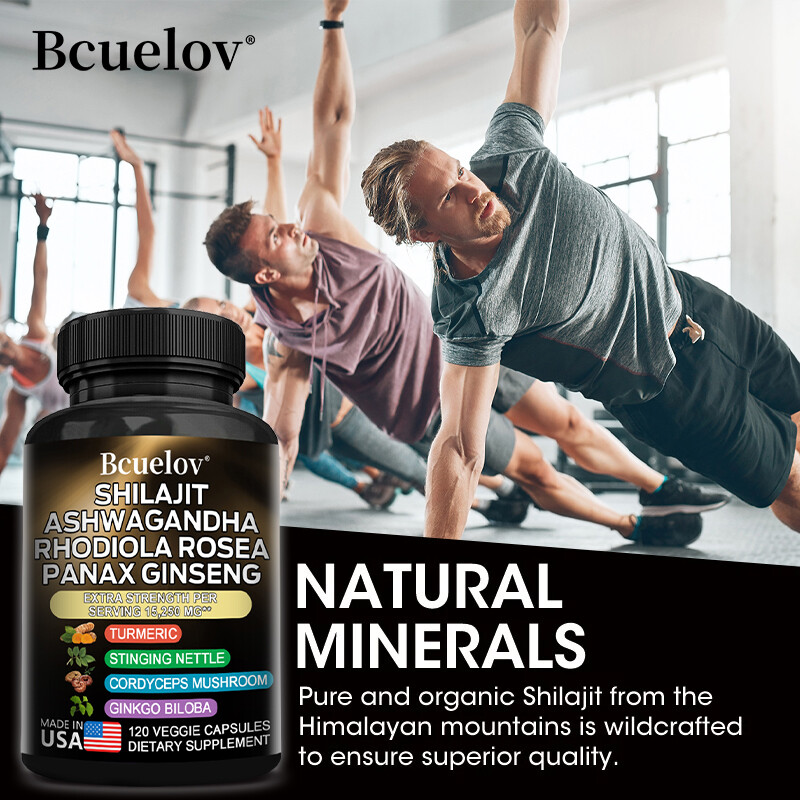Shilajit, Rhodiola Rosea, Ashwagandha with Ginseng, Dietary Supplement