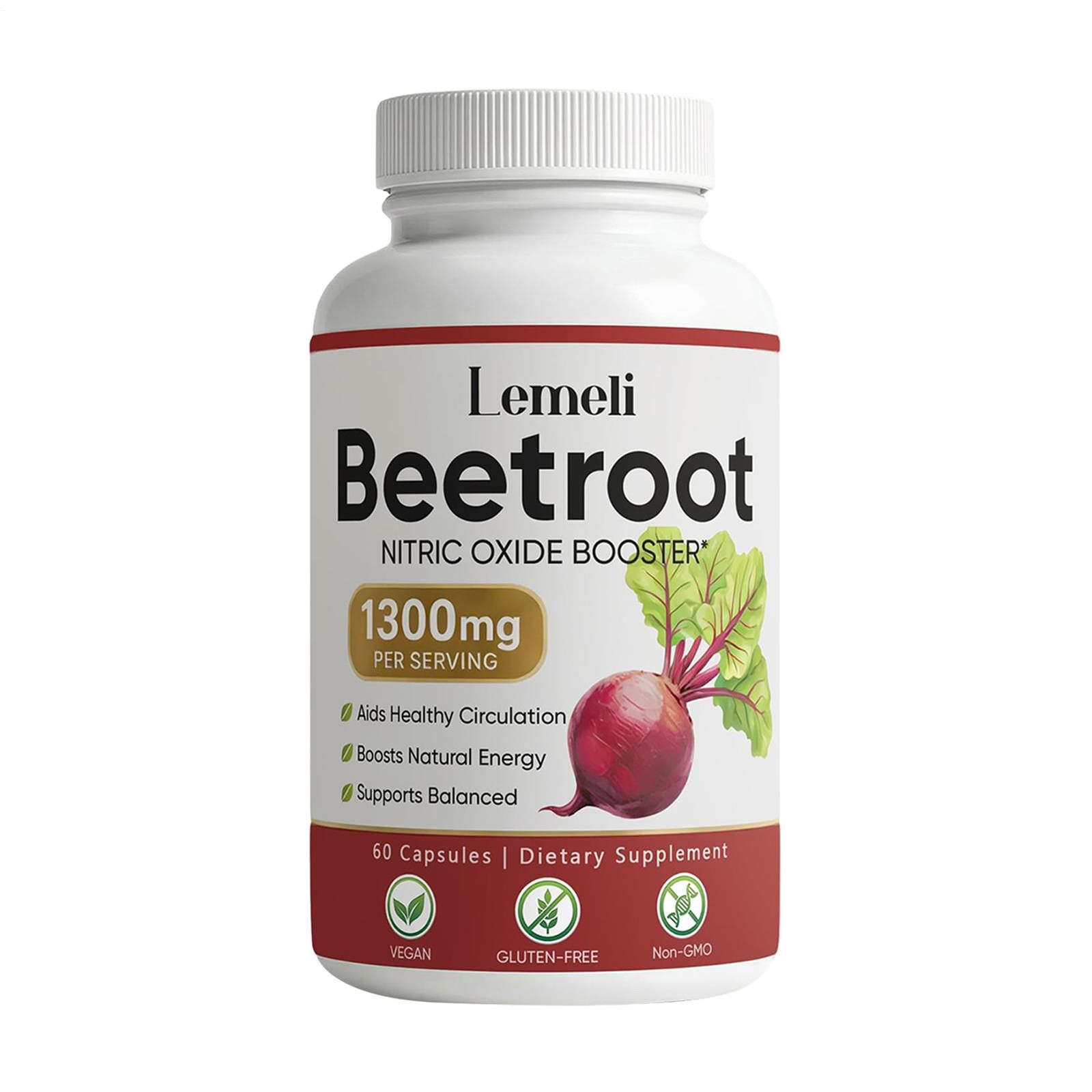 – Beetroot Lemeli 1300mg, Lemeli Beet Root Supplement 60 Capsules