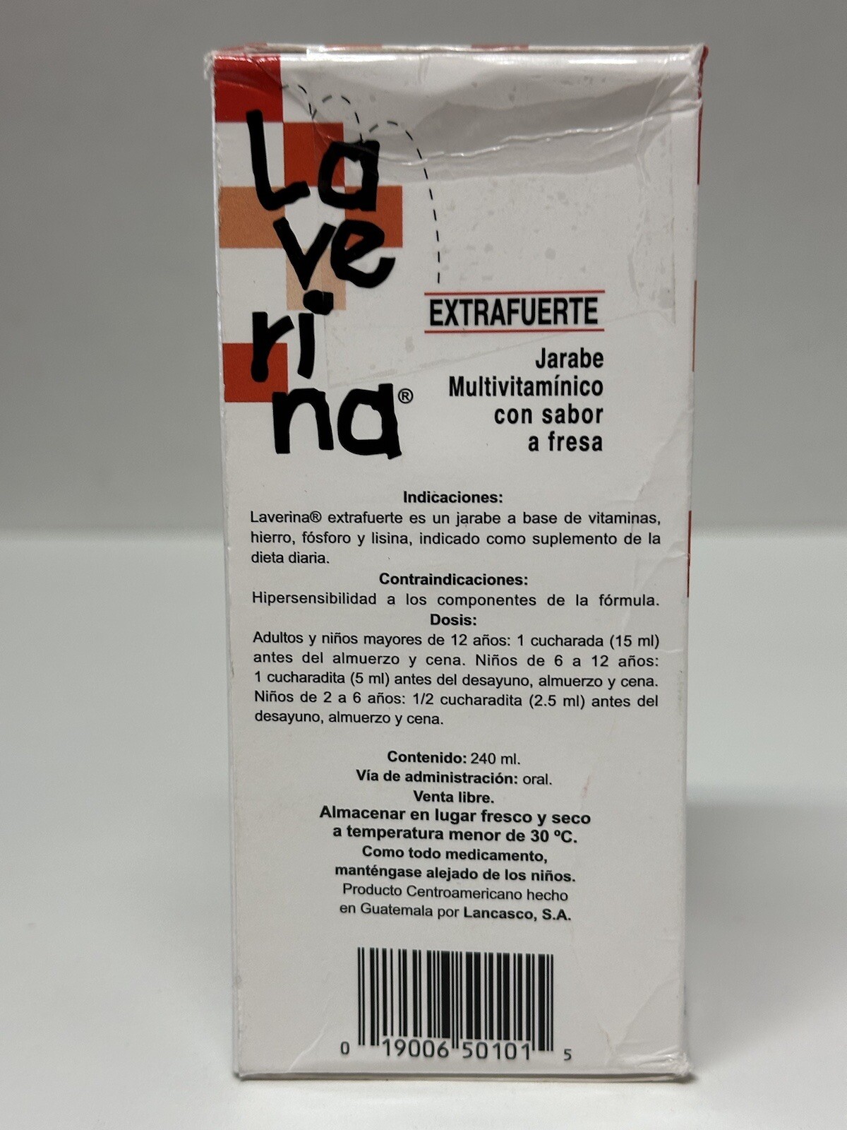 LAVERINA EXTRA STRONG MULTIVITAMIN B1,B2,B12,IRON, SYRUP SAVOR STRAWBERRY 240ml