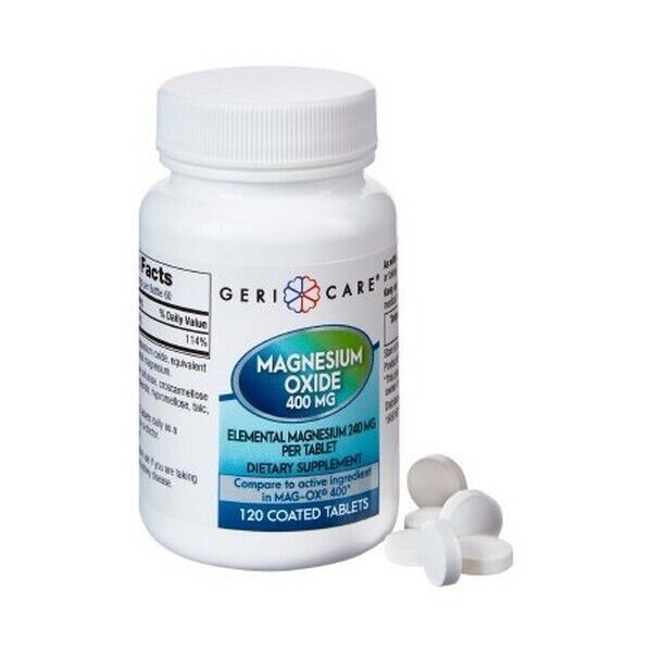 MCK Mineral Supplement Geri-Care® Magnesium Oxide 400 mg Strength Tablet 120 1BT