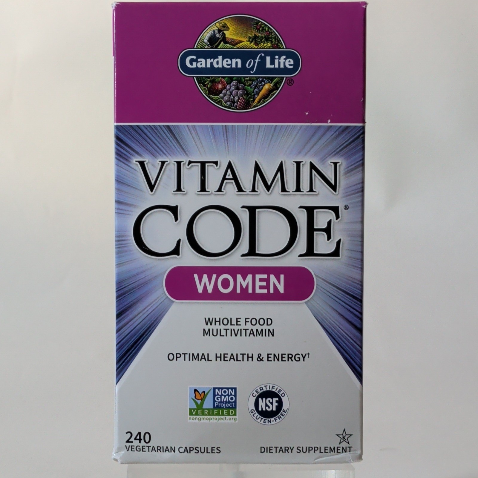 Garden of Life Vitamin Code Women Multivitamin 240 Capsules Non-GMO exp 04/2027