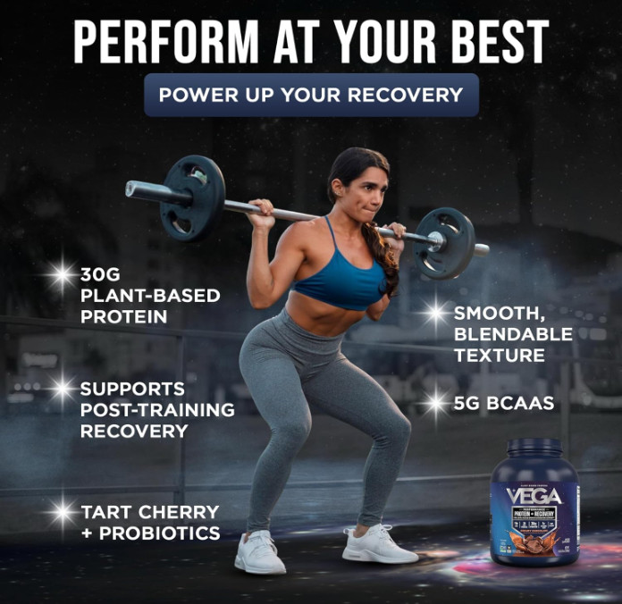 Vega Protein + Recovery, Chocolate, 4.4 lb, 45 Servings