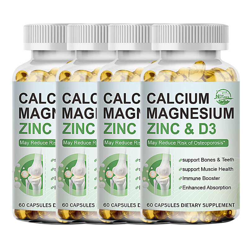 240PCS Calcium Magnesium Zinc Capsules – Support Bone Strength & Muscle Function