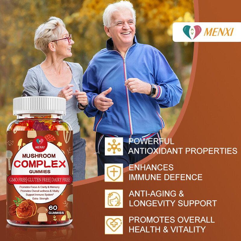 Super Mushroom Daily Gummies, Chaga, Lions Mane, Cordyceps Immunity Focus Memory
