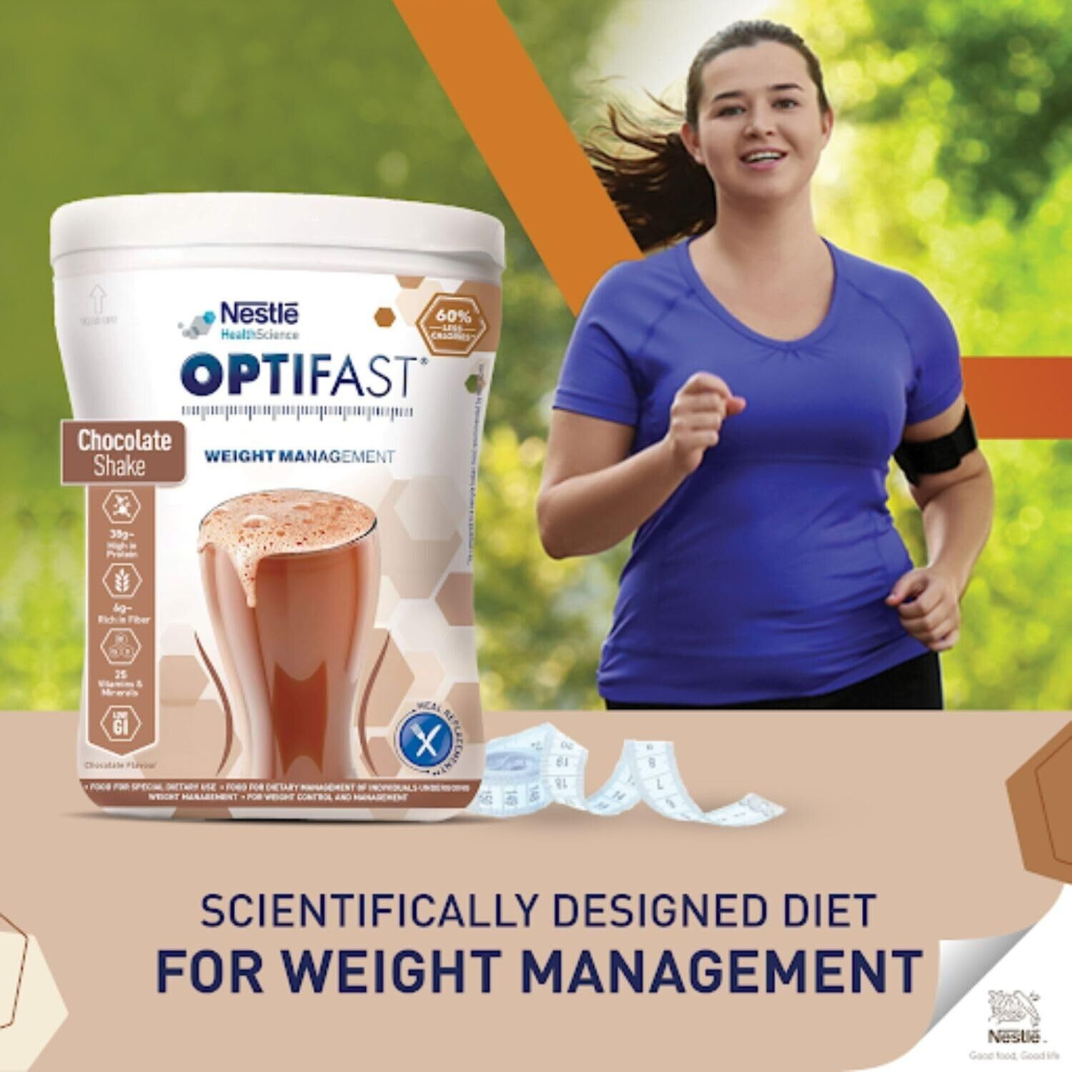 Nestle Optifast Scientifically Designed Weight Loss Diet, 400g/Chocolate Flavour