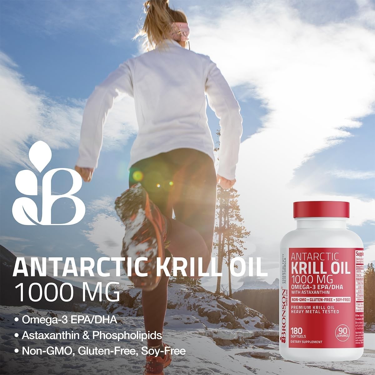 Antarctic Krill Oil 1000mg with Omega-3s EPA, DHA and Astaxanthin