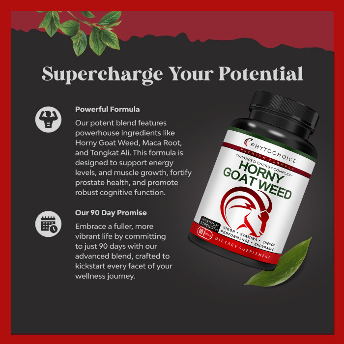 PHYTOCHOICE Advertising Insert Card for Fast Acting Horny Goat Weed Pills f Men