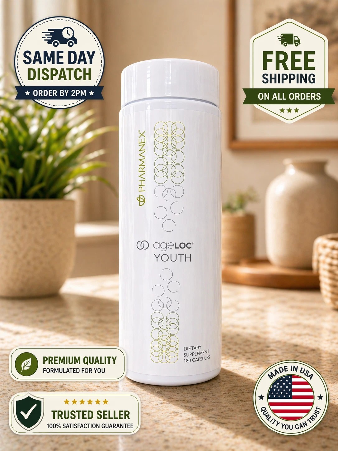 Nu Skin Pharmanex ageLOC Youth 120 Softgels New Stock EXP 06/2028 Sealed