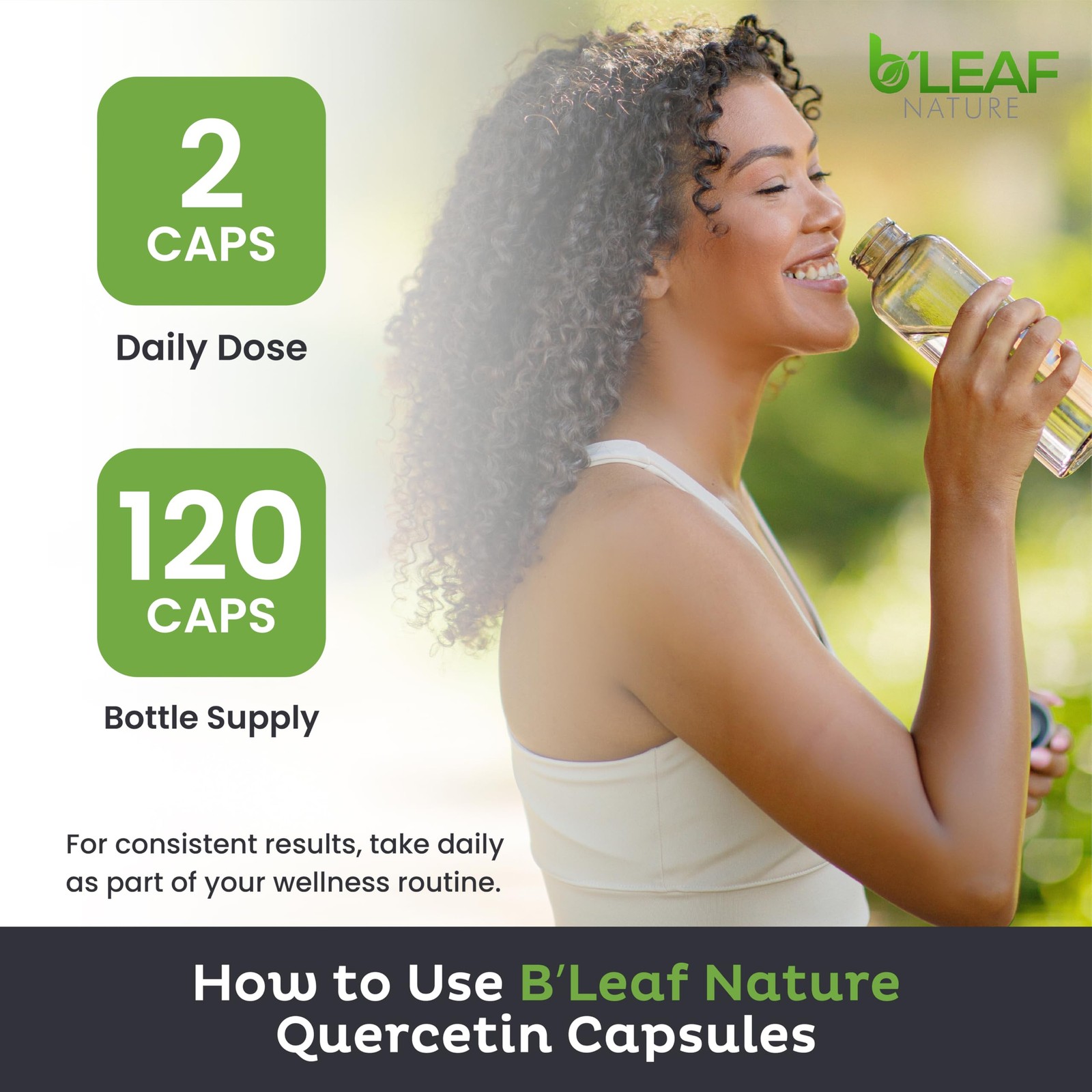 B’LEAF NATURE Quercetin Phytosome, 120 120 Count (Pack of 1), Light Yellow