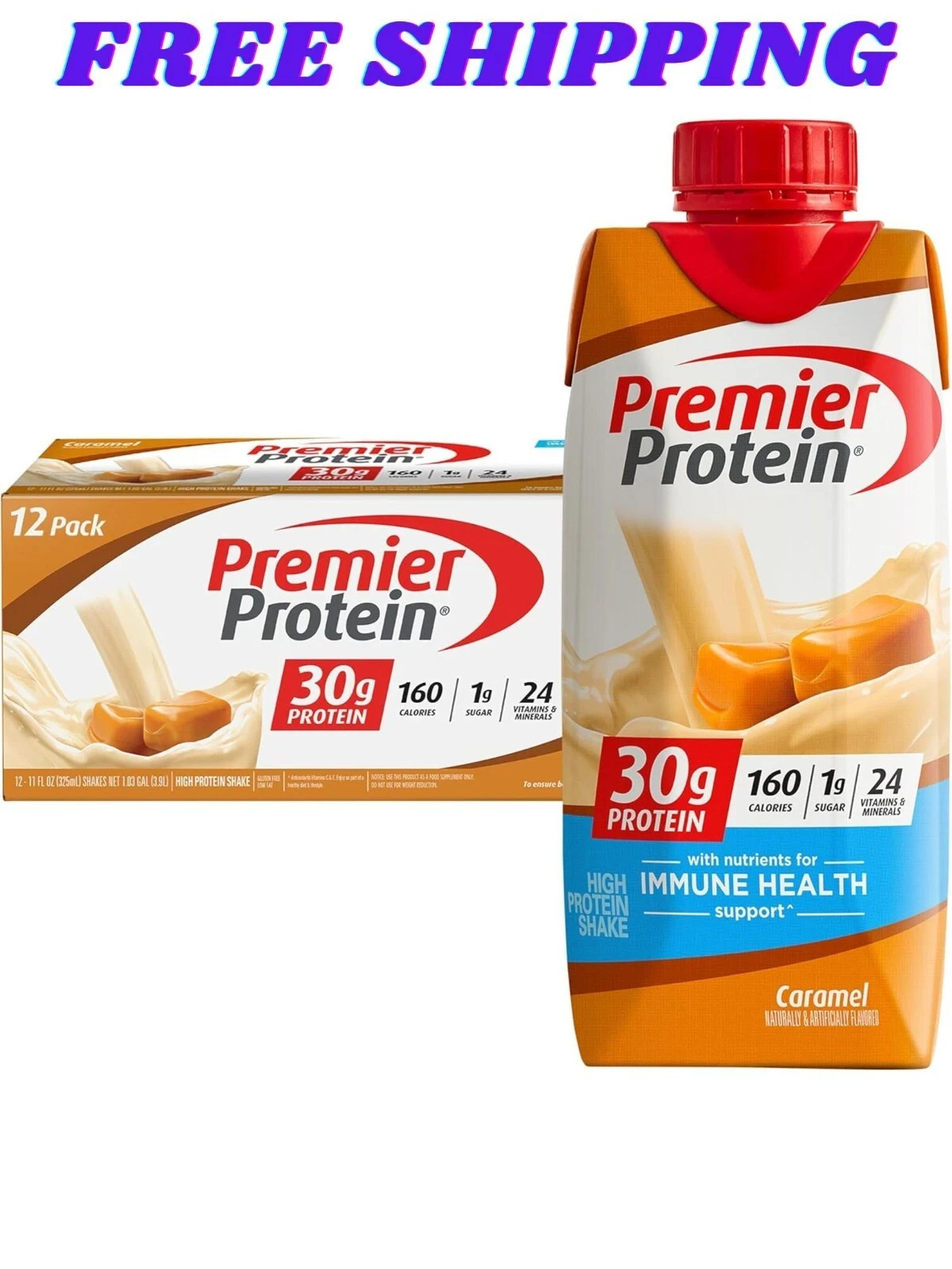 Shake, Caramel, 30g Protein, 11 fl oz, 12 Ct