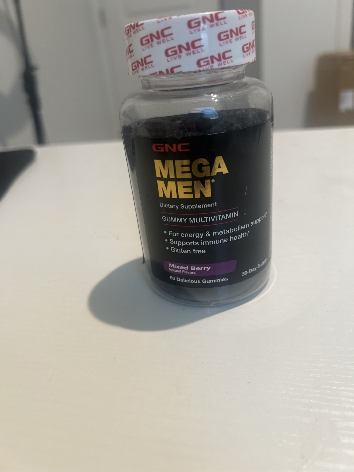 GNC MEGA MEN Multivitamin Energy Metabolism Gummies 120 ct Immune Support Gummy