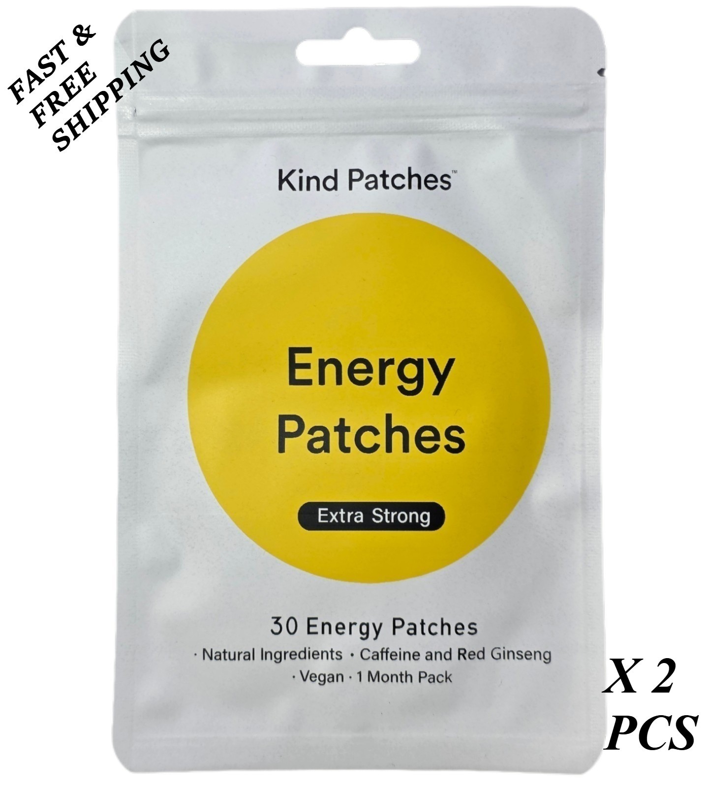 2 PACKS—LUXRY Kind Energy Patches Extra Strong 30 Day Supply WITH GOOD QUALITY