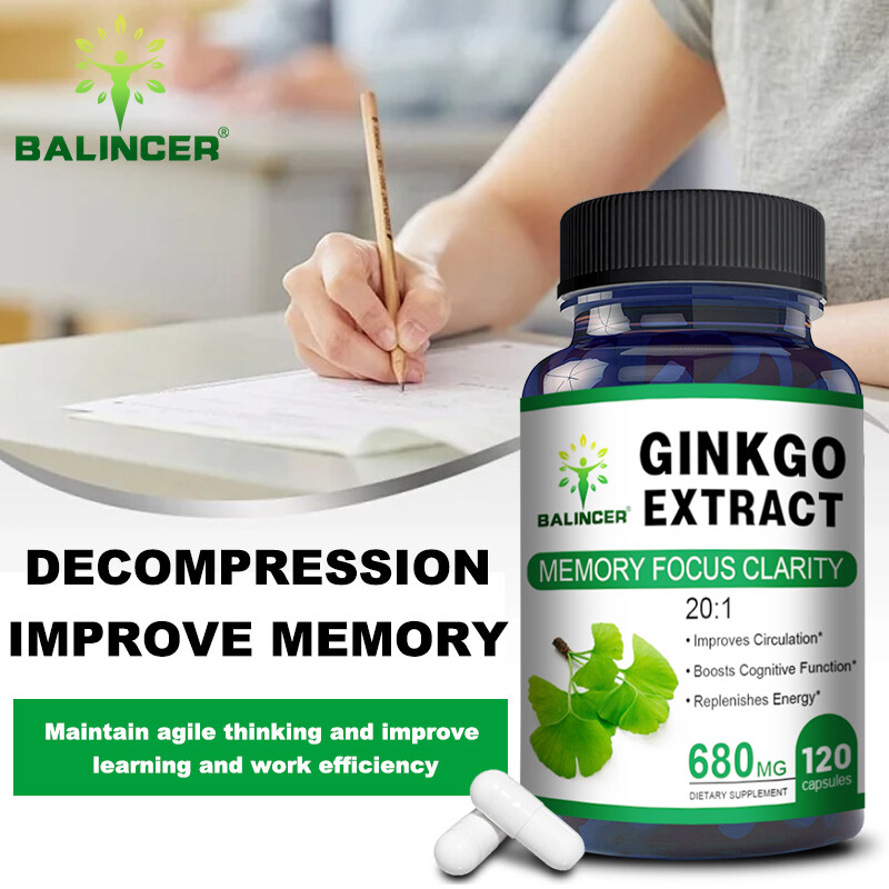 Ginkgo Biloba Extract 680 mg – Improves blood circulation, Non-GMO