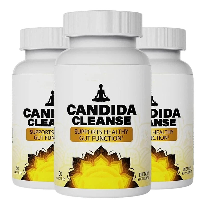 Pure Peak Candida Cleanse | 3-Pack | Gut & Colon Health Support | 180 Capsulesw