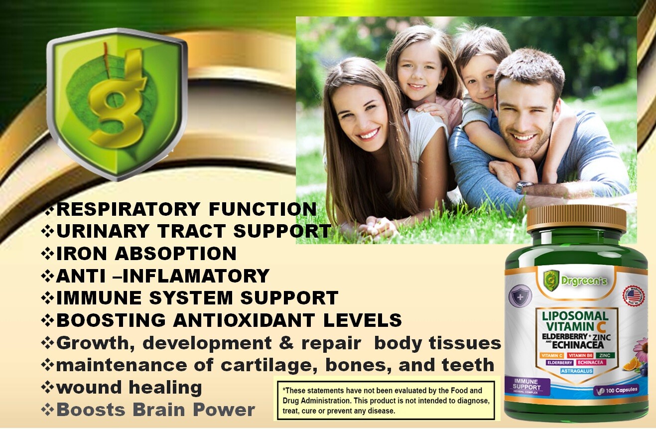 Vitamin C 1000 mg. 200 Capsules Improve Immune System total 2097 mg 2 bottles