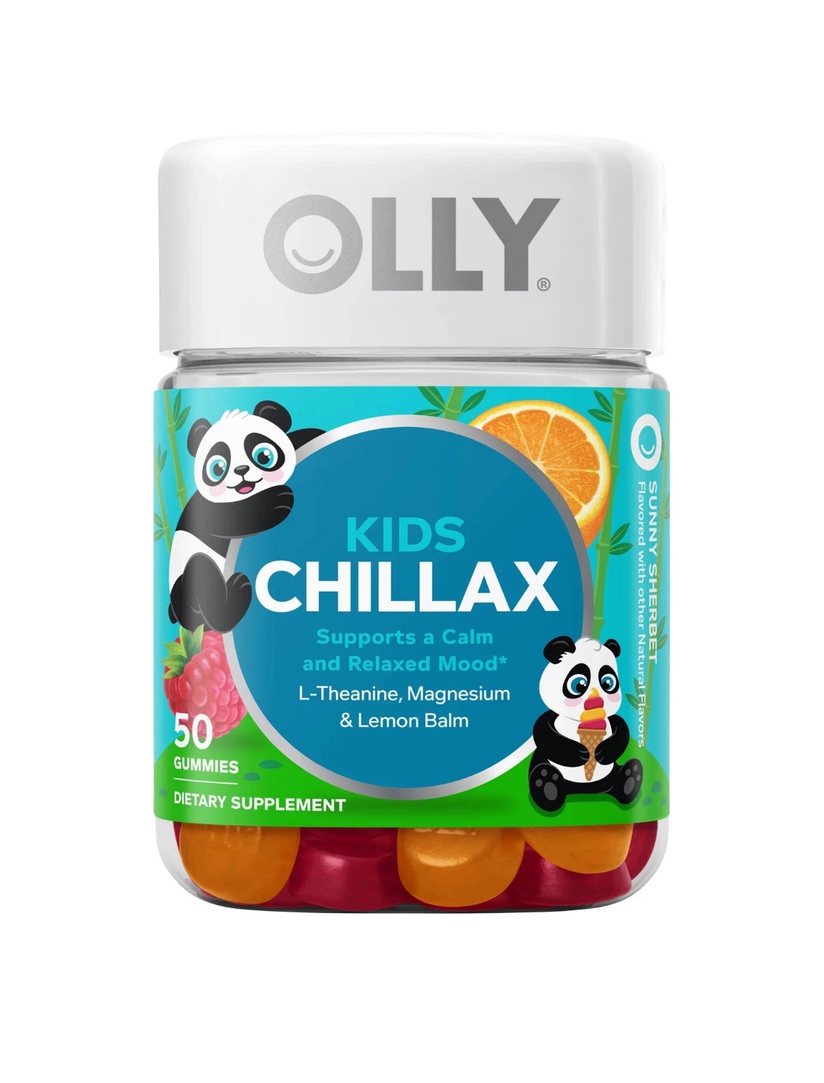 OLLY Kids Chillax Gummy Sunny Sherbert 50 Count EXP 09/2026