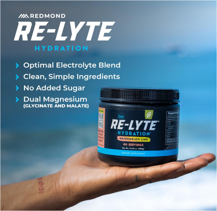 Redmond Re-Lyte Hydration Electrolyte Powder Mix, Watermelon Lime