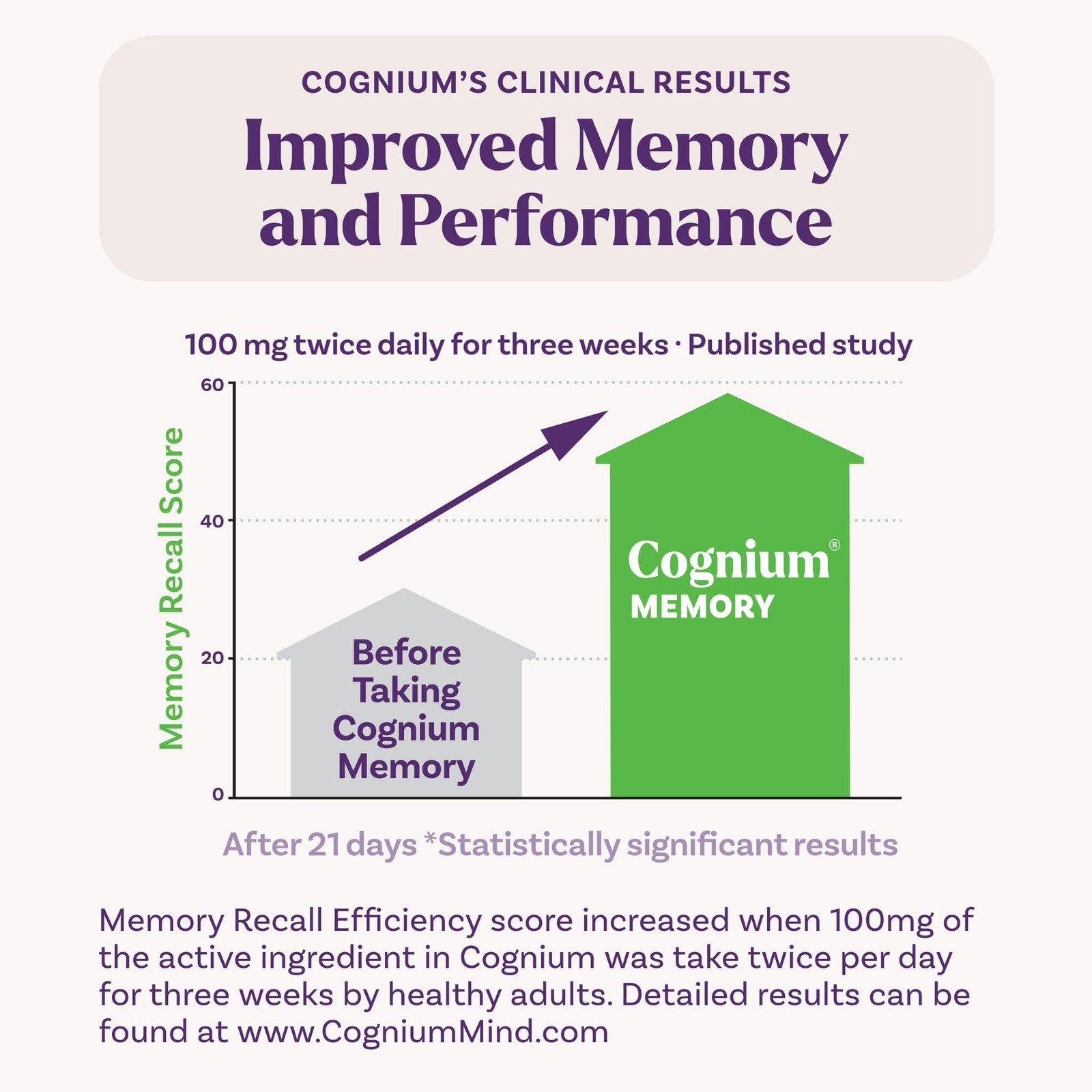 Natrol Cognium Memory Extra Strength Brain Memory Supplements 60 Tablets