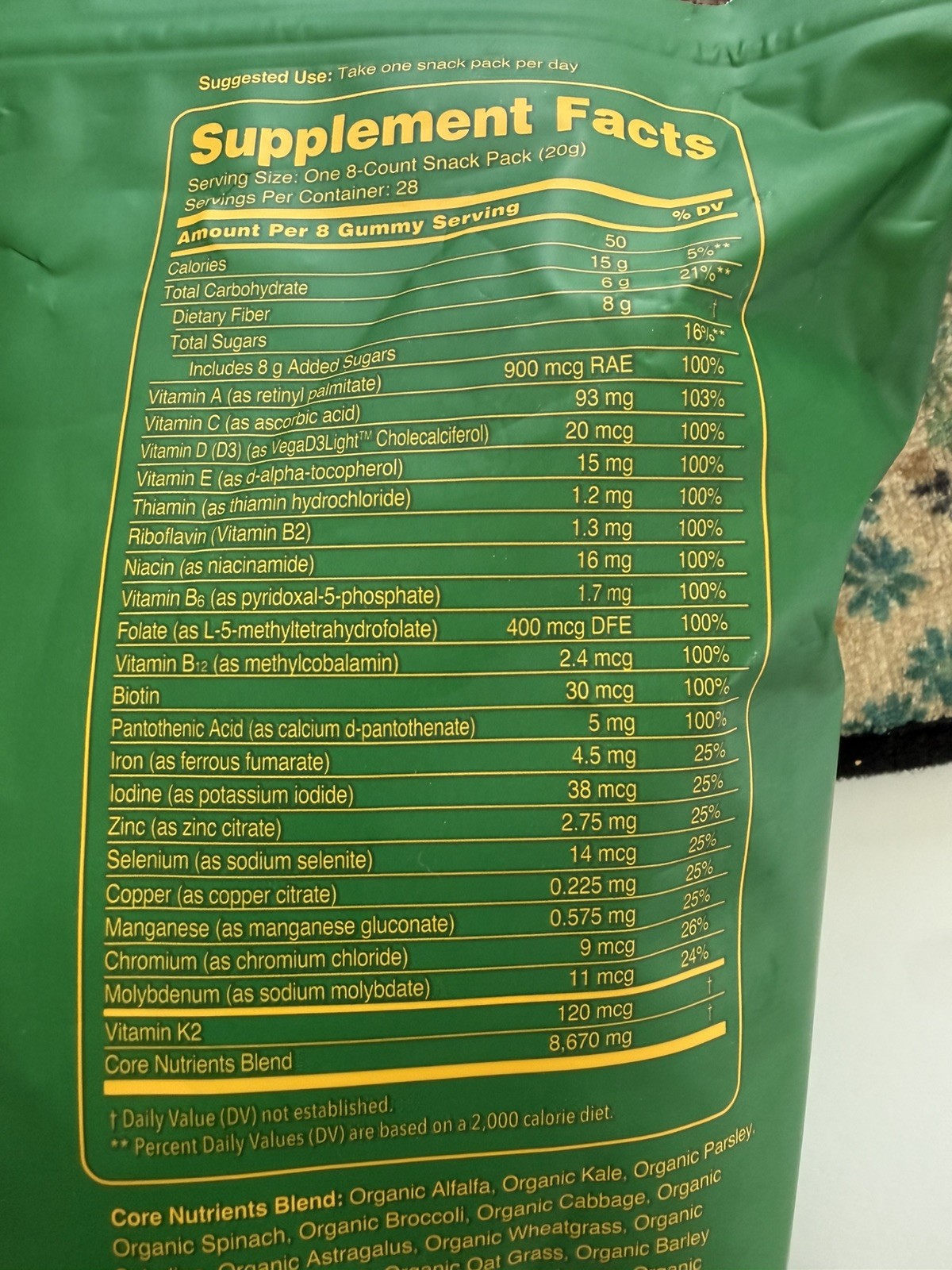 Gruns Low Sugar – SuperFoods Greens Gummies, Sweet Taste – 28 Pack