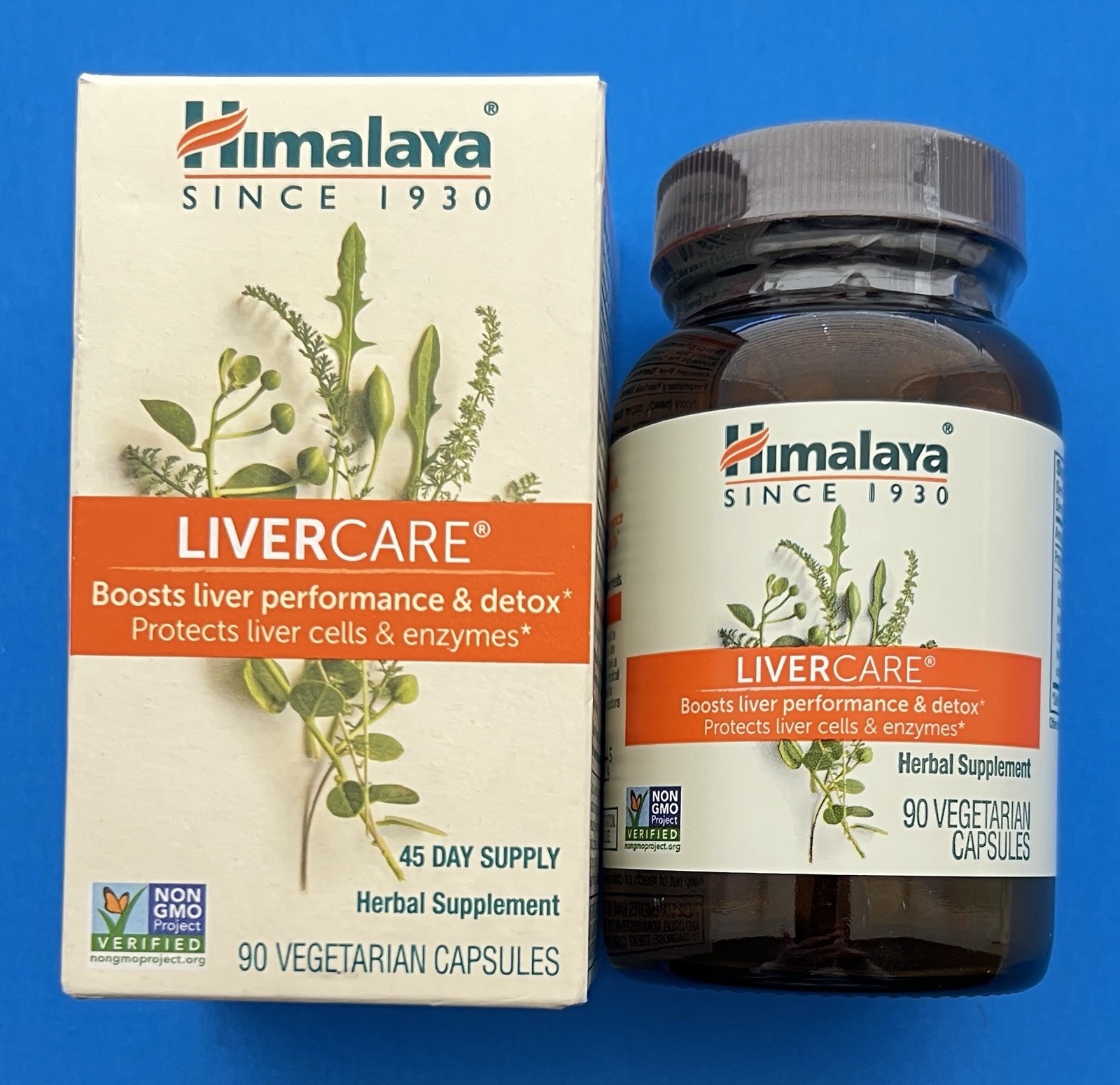 Himalaya LiverCare 90 Vegetarian Caps Dairy-Free, Gluten-Free, GMP Quality 01/29
