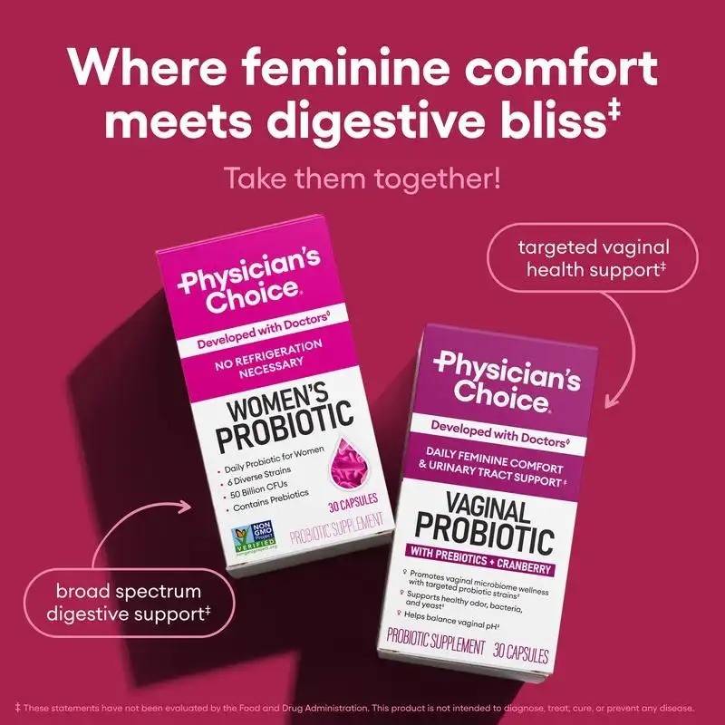 2 package Physician’s Choice Women’s Probiotic Supplement, 60 Count ,50 Billi…