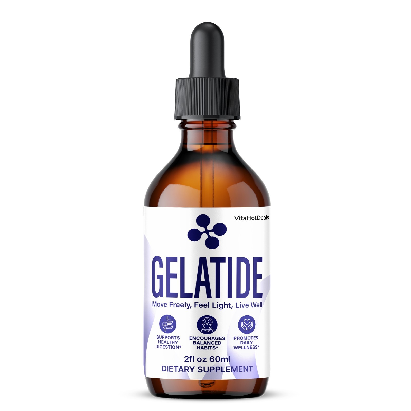 Gelatide Liquid Supplement, All Natural Formula, Gela Tide Drops (1 pack)