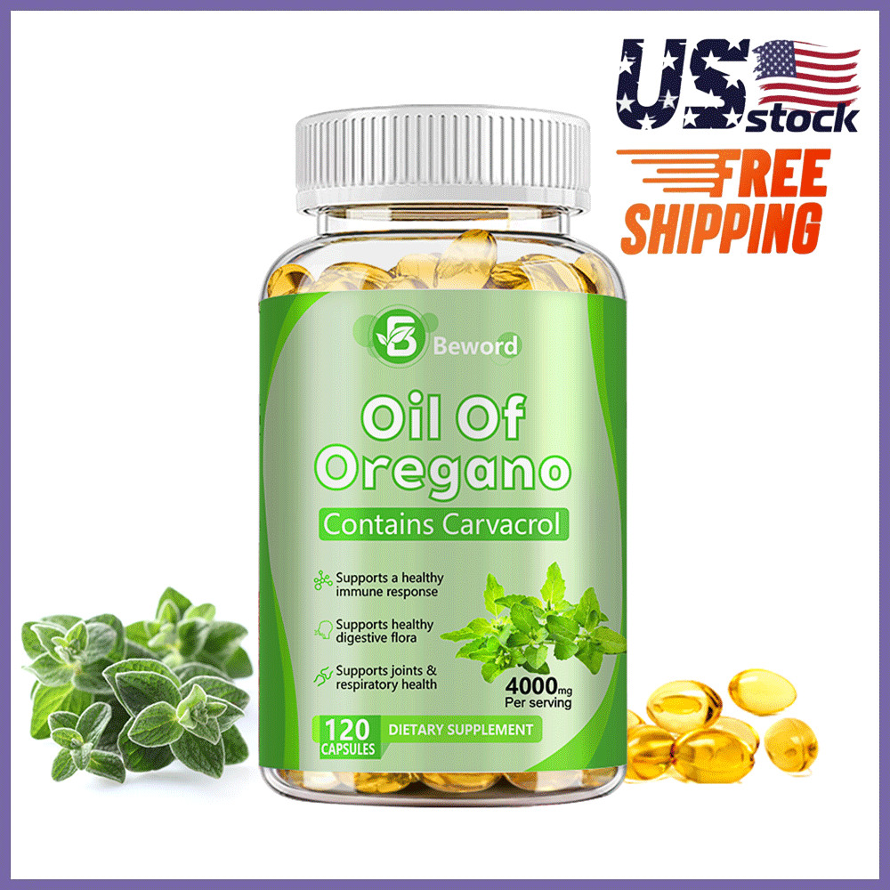 Oregano Oil 4000mg 120 Softgels Capsules Pills Contains Carvacrol Immue Support
