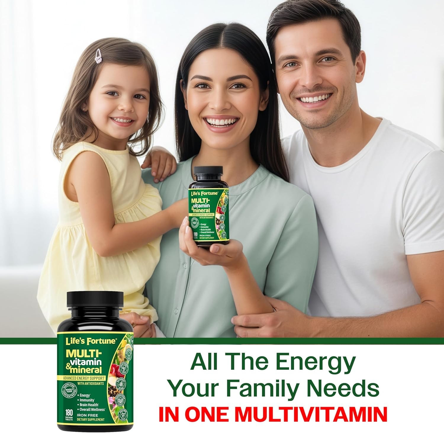 Life’s Fortune Multi Vitamin Mineral Natural Energy 180