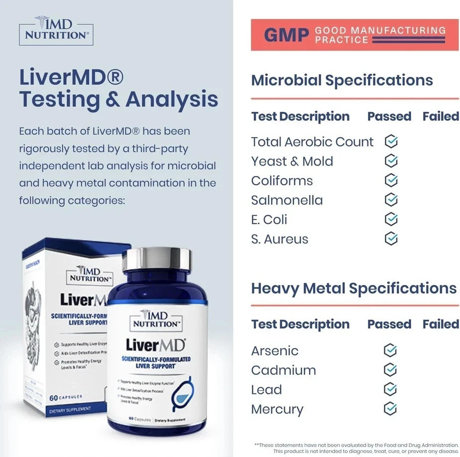 1MD Nutrition LiverMD – Liver Support Supplement | Siliphos Milk Thistle Extract