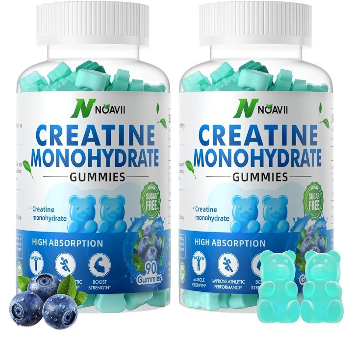 2-Pack Creatine Gummies 5000mg – Muscle Strength, Growth, & Pre Workout Energy